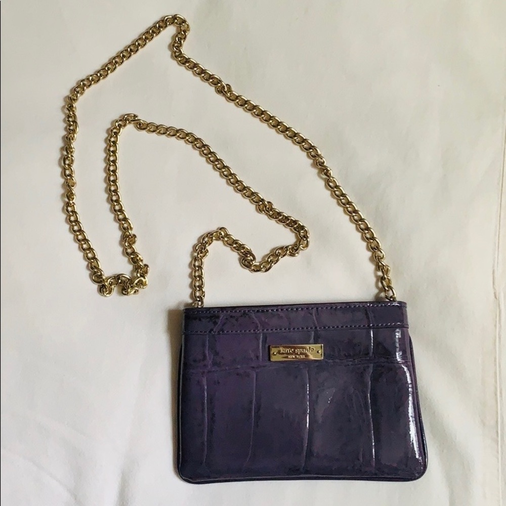 Kate Spade purple croc crossbody